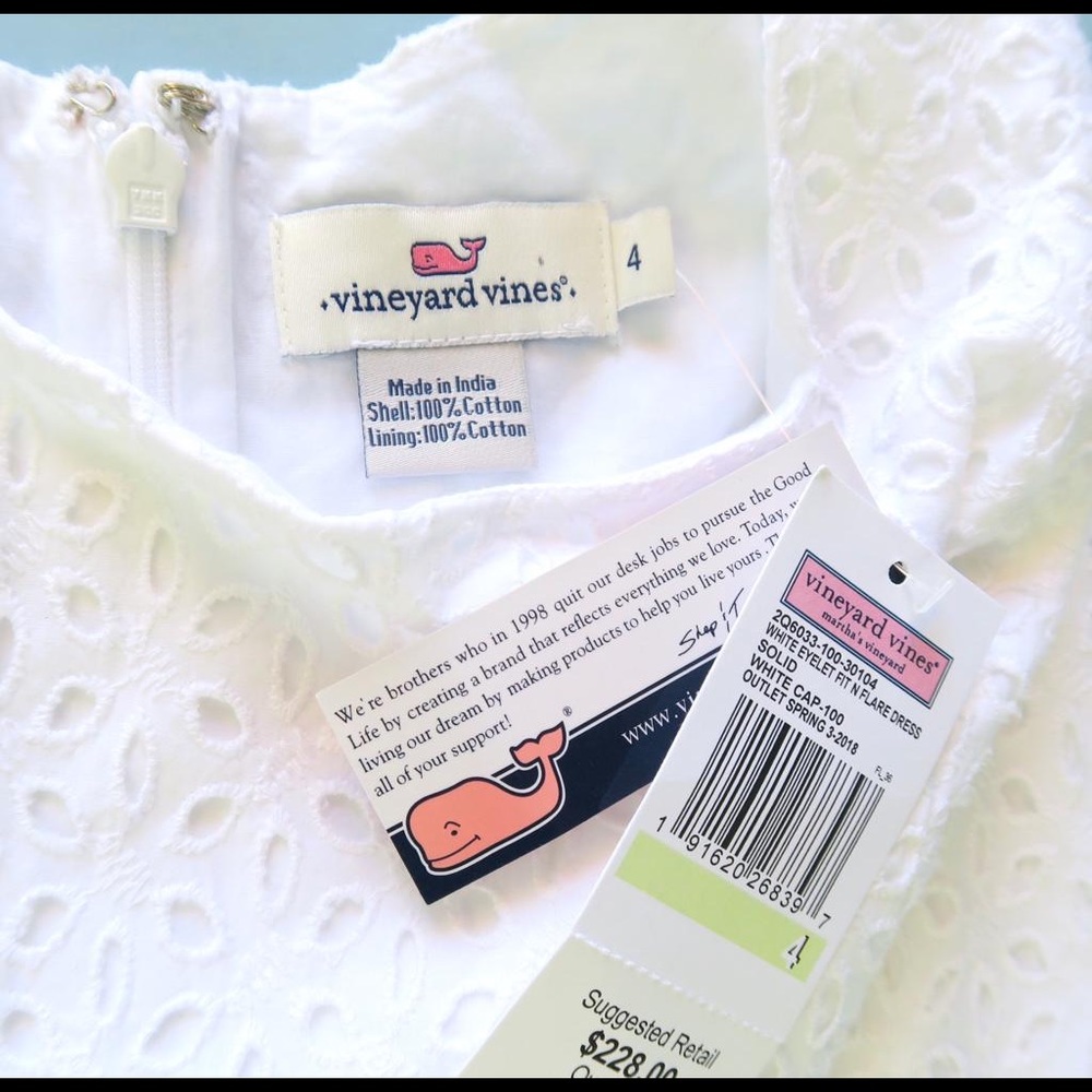 Vineyard Vines Eyelet Fit And Flare Dress - Picture 6 of 7